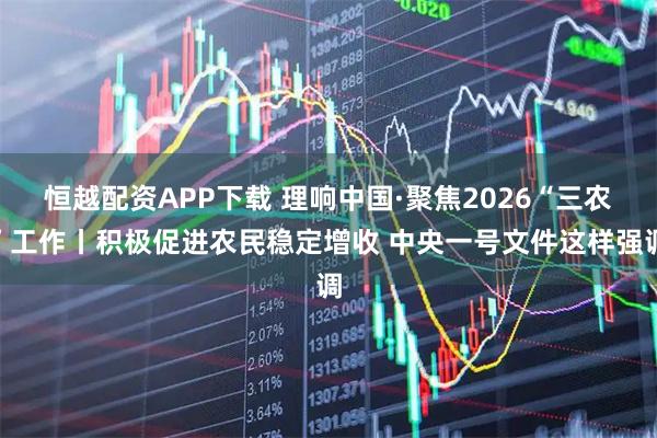 恒越配资APP下载 理响中国·聚焦2026“三农”工作丨积极促进农民稳定增收 中央一号文件这样强调